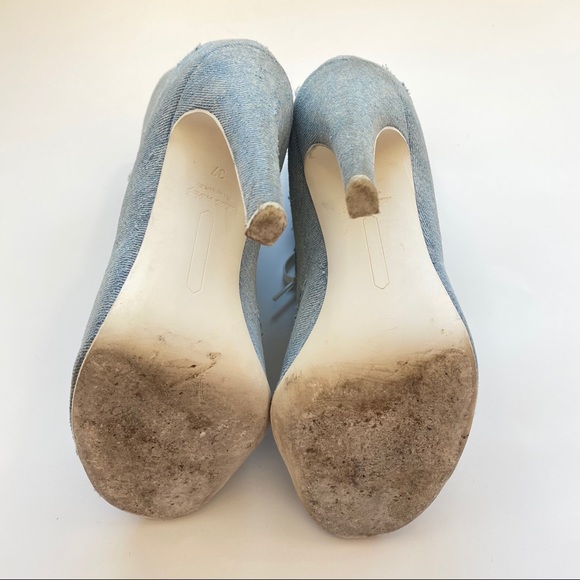 Off-White Virgil Abloh Distressed Denim Booties 37 - Picture 4 of 10